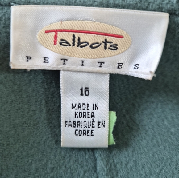 Talbots Petites 100% Wool Coat - Sage Green - Size 16P - Vintage - Picture 2 of 12